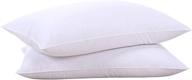 premium king size goose feathers and down white pillow inserts - set of 2 | hotel collection bed sleeping pillows logo