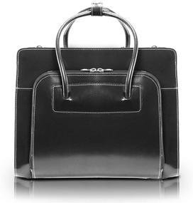 img 4 attached to 👜 McKleinUSA W Series, Lake Forest, 15-inch Top Grain Cowhide Leather Ladies' Laptop Briefcase in Black (94335), 16x5x12.5 inches