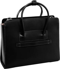 img 3 attached to 👜 McKleinUSA W Series, Lake Forest, 15-inch Top Grain Cowhide Leather Ladies' Laptop Briefcase in Black (94335), 16x5x12.5 inches