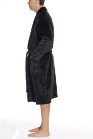 img 3 attached to 👘 BLK XXL Velour Robe in Black - 46901 Robes