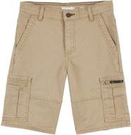 👖 stylish and practical: wrangler boys' straight fit cargo shorts for your active lifestyle logo
