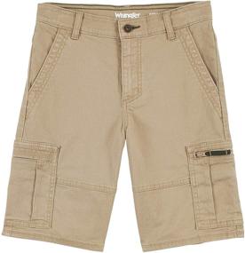 img 4 attached to 👖 Stylish and Practical: Wrangler Boys' Straight Fit Cargo Shorts for Your Active Lifestyle