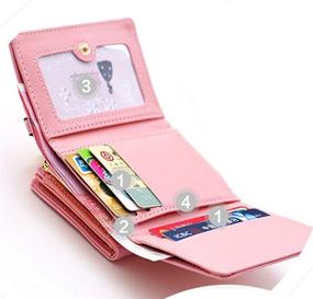 img 1 attached to 🐱 Cute Cat Bowknot Small Wallet Coins Purse Card Holder for Women by edfamily: Stylish and Functional!