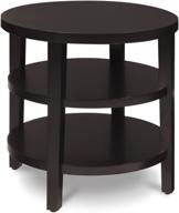 🏠 osp home furnishings merge round end table, 20-inch, espresso - stylish and functional addition to your living space! logo