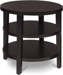 img 1 attached to 🏠 OSP Home Furnishings Merge Round End Table, 20-Inch, Espresso - Stylish and Functional Addition to Your Living Space!