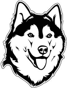 img 2 attached to Siberian Husky Vinyl Sticker Decal