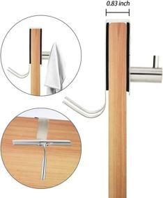 img 3 attached to 🚪 CTMWWNG (2 Pack) Double-Side Shower Door Hooks - Over Door Hooks for Bathroom Framed Glass/Wooden Door - Free Installation Robe & Towel Hook for Hanging Bathrobe
