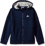 👕 черная куртка adidas little athletics для мальчиков: верхняя одежда высочайшего качества логотип