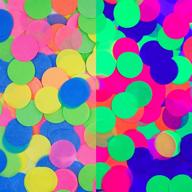 🎉 10,000 pieces uv neon round confetti set – 5 colors fluorescent tissue dot blacklight glow party supplies for neon parties, birthdays, weddings logo
