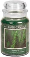 🌲 village candle balsam fir large apothecary jar: 21.25 oz scented candle for festive ambiance logo