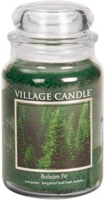 img 4 attached to 🌲 Village Candle Balsam Fir Large Apothecary Jar: 21.25 oz Scented Candle for Festive Ambiance