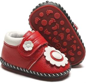 img 4 attached to 👟 Bebe Leather Sneakers Slippers for Boys - Hsds ZiMuwhite Shoes