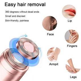 img 1 attached to 🌹 Dealswin Facial Hair Remover Replacement Heads: Compatible with Gen 1 Finishing Touch Flawless Facial Hair Removal Tool Women - Rose Gold 4 Count