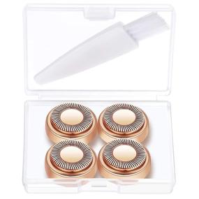 img 4 attached to 🌹 Dealswin Facial Hair Remover Replacement Heads: Compatible with Gen 1 Finishing Touch Flawless Facial Hair Removal Tool Women - Rose Gold 4 Count