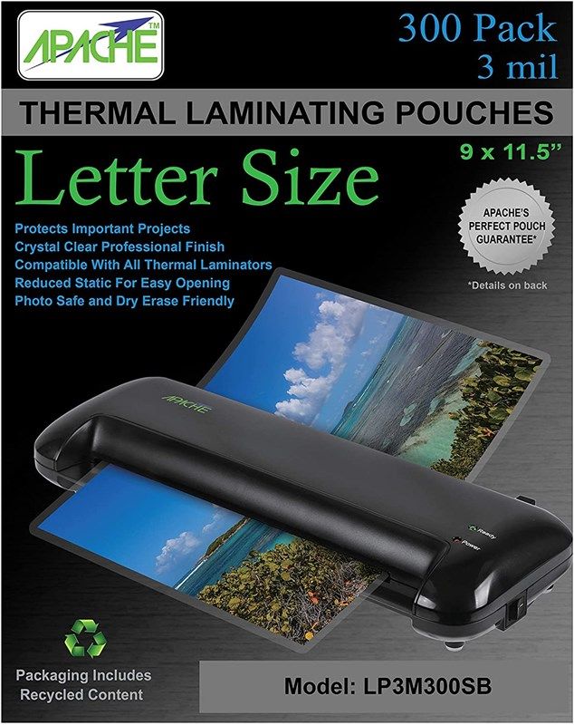 apache laminating pouches letter size office electronics 로고