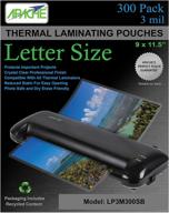 📦 apache 3 mil letter size laminating pouches, 300 pack logo