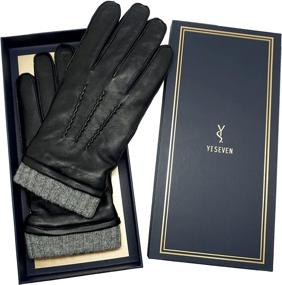 img 1 attached to YISEVEN Sheepskin Non Touchscreen Lambskin Men's Accessories: Classic Style & Superior Quality