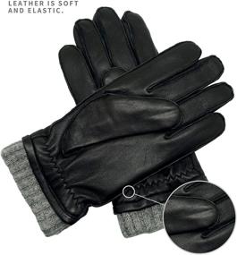 img 3 attached to YISEVEN Sheepskin Non Touchscreen Lambskin Men's Accessories: Classic Style & Superior Quality