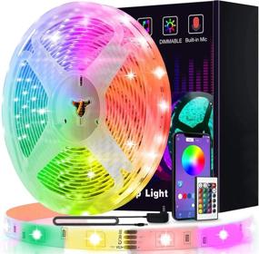 img 4 attached to 🎉 KIKO Led Lights 21.3ft/6.5m RGB Strip Lights – Sync to Music, Bluetooth, Remote Control – Perfect for Bedroom, Party, and Home Decoration