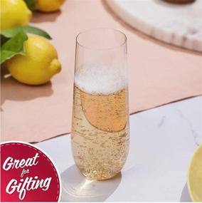 img 3 attached to 🥂 24 Stemless Plastic Champagne Flutes - 9 Oz Plastic Champagne Glasses - Mimosa Glasses - Unbreakable, Shatterproof, Disposable, Reusable - Ideal for Parties or Weddings