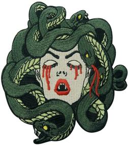 img 4 attached to 🐍 ZEGINs Medusa Bleeding Embroidered Badge