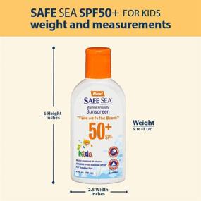 img 3 attached to Защитное средство от солнца Safe Sea SPF50+ для детей: максимальная защита от медуз и морской вшей | Безопасно для коралловых рифов, водостойкий, для чувствительной кожи | Без парабенов и химических добавок | 4 жидкие унции. в упаковке из 2 штук