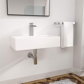 img 3 attached to 🚽 Logmey 20"x14" Rectangle Bathroom Sink - Elegant White Porcelain Vessel Vanity Sink with Faucet Hole