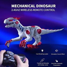 img 3 attached to 🦖 Rechargeable Electronic Velociraptor - Lifelike Dinosaur Replica
