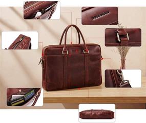 img 1 attached to 👜 BOSTANTEN Men's Leather Briefcase Messenger Business Bag Laptop Handbag