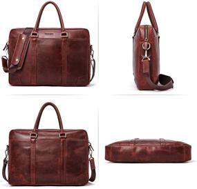 img 2 attached to 👜 BOSTANTEN Men's Leather Briefcase Messenger Business Bag Laptop Handbag