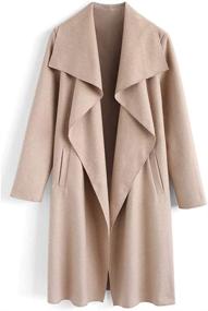 img 4 attached to Chicwish Womens Lapel Sleeve Trench Women's Clothing