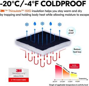 img 1 attached to 🧤 Vgo -4℉ or Higher 150g Thinsulate Insulated Unisex Goatskin Ski Gloves (SF-GA2444FW)