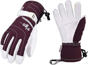 img 4 attached to 🧤 Vgo -4℉ or Higher 150g Thinsulate Insulated Unisex Goatskin Ski Gloves (SF-GA2444FW)