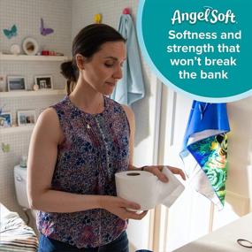 img 1 attached to 🧻 Туалетная бумага Angel Soft Bath Tissue - 4 мегарулона (равно 16 обычным рулонам) - 425+ двухслойных листов на рулоне - высококачественная, мягкая и впитывающая