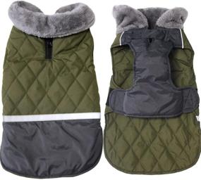 img 4 attached to 🐶 JoyDaog Fleece Collar Reversible Dog Coats: Waterproof & Warm jackets for Small Dogs in Cold Winter