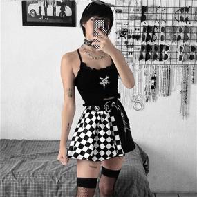 img 2 attached to Elevate Your Style with FIDDY898 Skater Skirts Pleated Skirt: Trendy Punk Women's Clothing