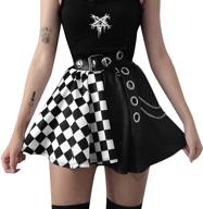 elevate your style with fiddy898 skater skirts pleated skirt: trendy punk women's clothing logo