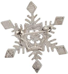 img 2 attached to ❄️ Christmas Snowflake Brooch Pin Jewelry Gift by LUX ACCESSORIES for Holiday Xmas Season