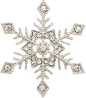 ❄️ christmas snowflake brooch pin jewelry gift by lux accessories for holiday xmas season logo