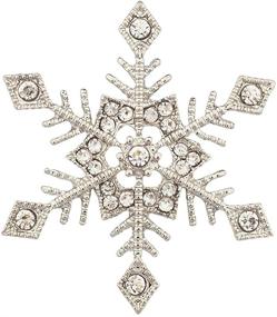 img 3 attached to ❄️ Christmas Snowflake Brooch Pin Jewelry Gift by LUX ACCESSORIES for Holiday Xmas Season