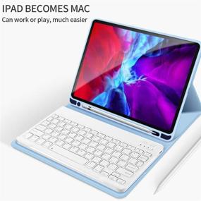 img 3 attached to Kenke Keyboard Case For IPad Air 4 10 Tablet Accessories for Bags, Cases & Sleeves
