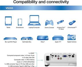 img 2 attached to 📽️ Epson VS355 WXGA 3,300 Люменов HDMI 3LCD Проектор: Превосходный цвет и белый световой поток
