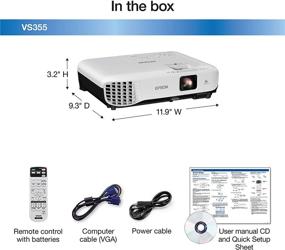 img 1 attached to 📽️ Epson VS355 WXGA 3,300 Люменов HDMI 3LCD Проектор: Превосходный цвет и белый световой поток