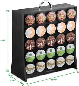 img 2 attached to Black Coffee Pod Holder - Mind Reader Organizer with 50 Capacity