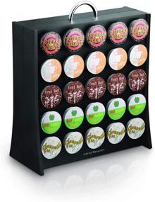 img 4 attached to Black Coffee Pod Holder - Mind Reader Organizer with 50 Capacity