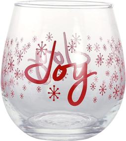 img 2 attached to 🍷 KOVOT Holiday 'CHEERS' and 'JOY' Stemless Wine Glass Set 16oz - Festive Christmas Wine Glasses (2 Glasses)