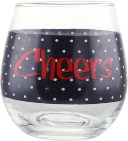 img 3 attached to 🍷 KOVOT Holiday 'CHEERS' and 'JOY' Stemless Wine Glass Set 16oz - Festive Christmas Wine Glasses (2 Glasses)