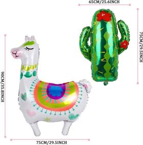 img 2 attached to 🎉 Llama Birthday Party Supplies: Decorations, Balloons & Happy Birthday Banner for Girls Kids