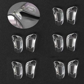 img 4 attached to Eyeglass Nose Pads D Shape 12.4mm - 5 Pairs – Push-In Soft Silicone Nose Pieces for Slip-Resistant Glasses, Eyeglasses, and Sunglasses