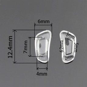 img 3 attached to Накладки на нос для очков формы D 12,4 мм - 5 пар - Насадки из мягкого силикона для очков, очков и солнцезащитных очков, придающие им устойчивость к скольжению.